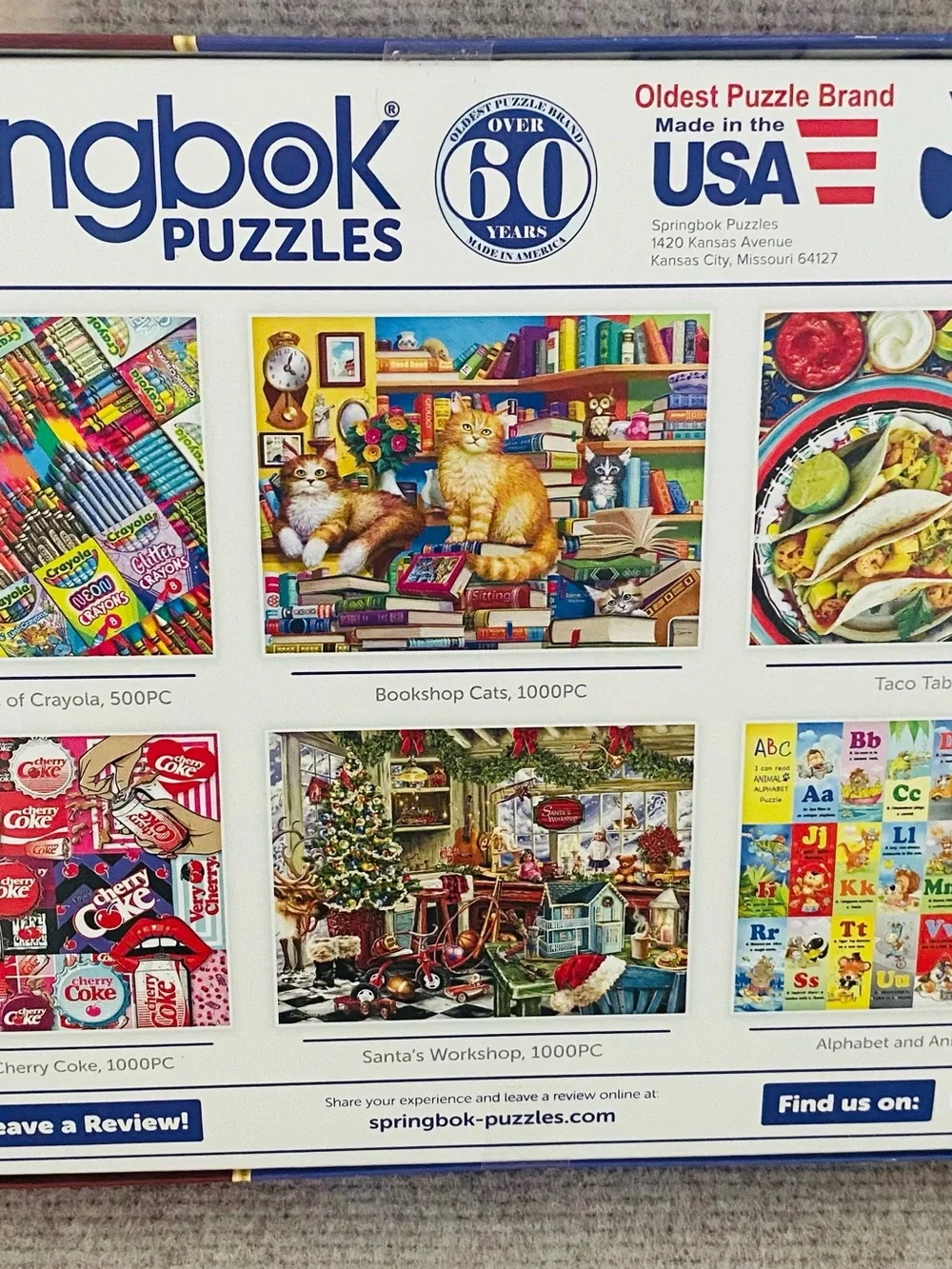 Springbok 500 piece puzzle. Xmas theme with Tree and Pets . 500 pieces.